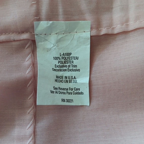 VTG JCPenney Curtain SET Sheer Pink WEIGHTED USA 60"x82" Romantic Princess Retro - Picture 5 of 7